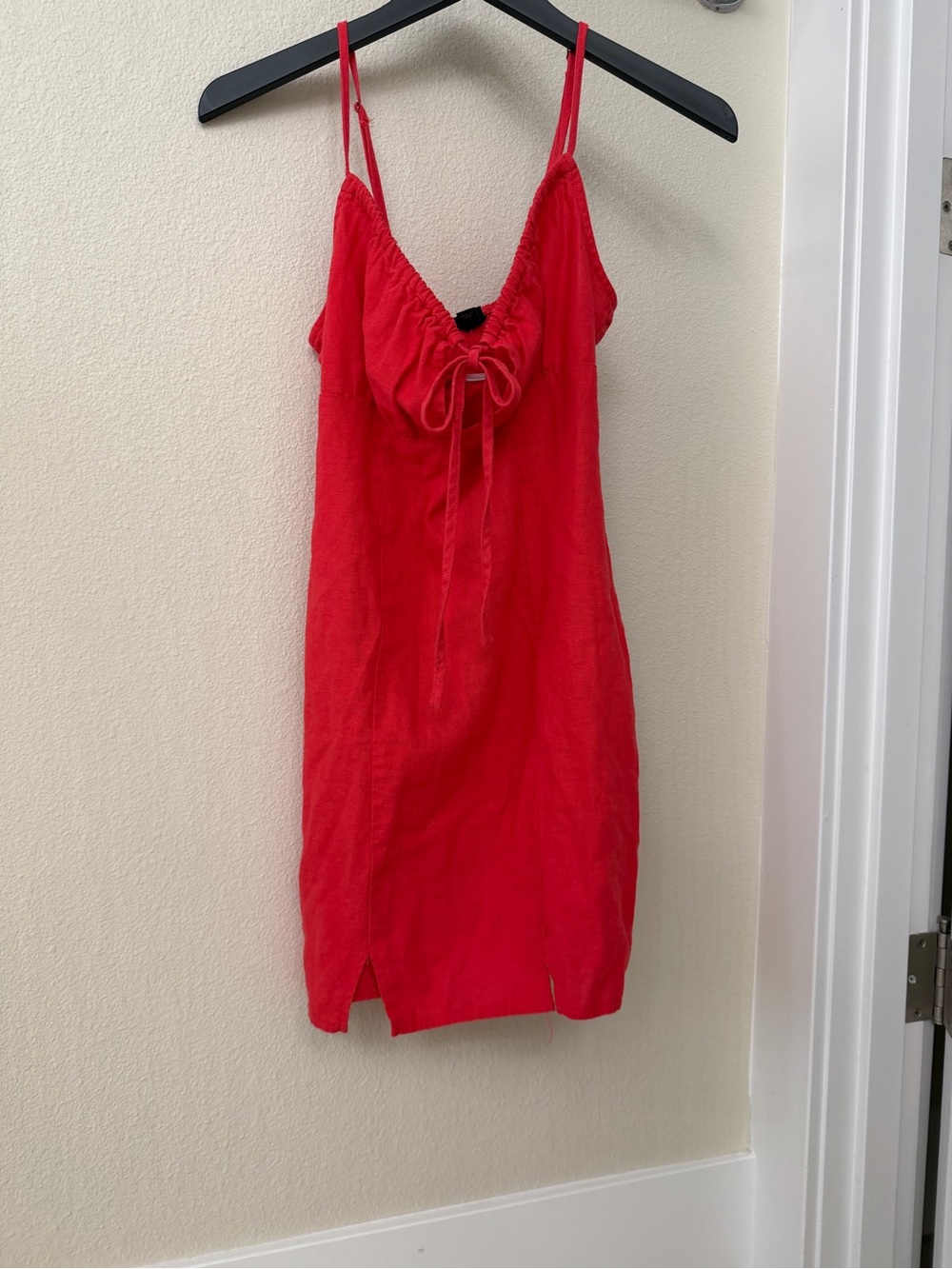 wild fable Coral Tie-Front Mini Dress